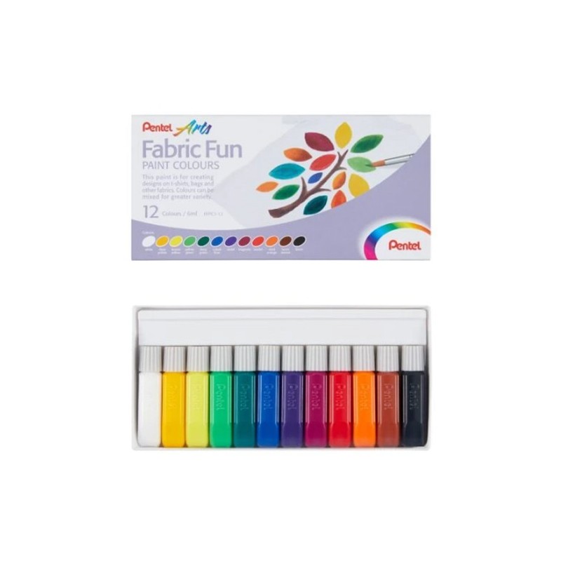 Material Bellas Artes - Pintura - Fabric Fun Pentel Pintura textil líquida Set de 12 | totenart.com