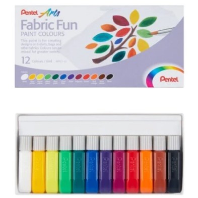 Material Bellas Artes - Pintura - Fabric Fun Pentel Pintura textil líquida Set de 12 | totenart.com