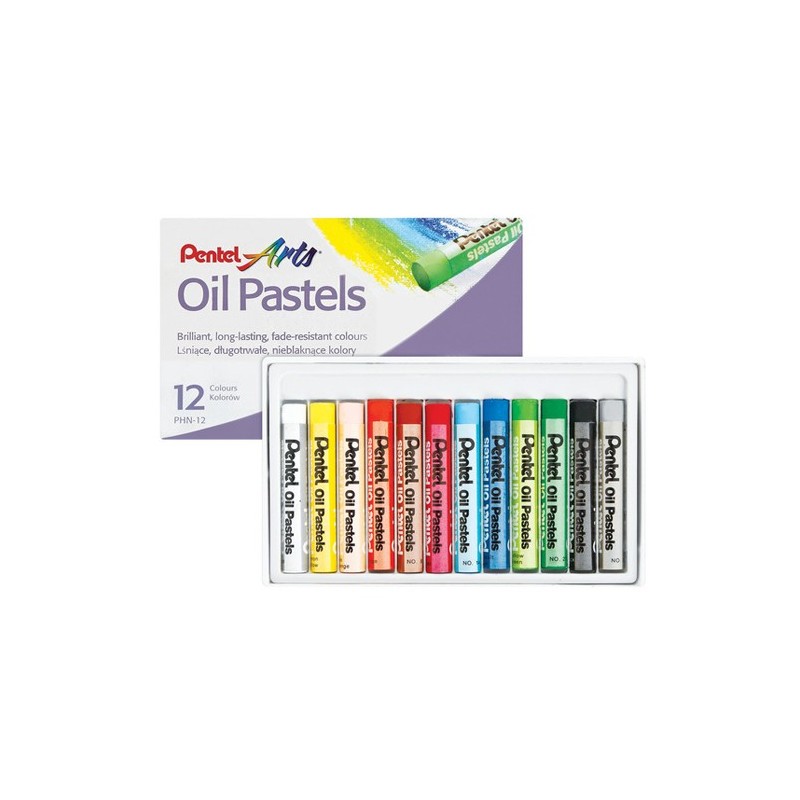 Material Bellas Artes - Pintura - Pasteles al óleo Pentel Set de 12 | totenart.com