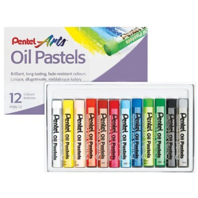 Material Bellas Artes - Pintura - Pasteles al óleo Pentel Set de 12 | totenart.com