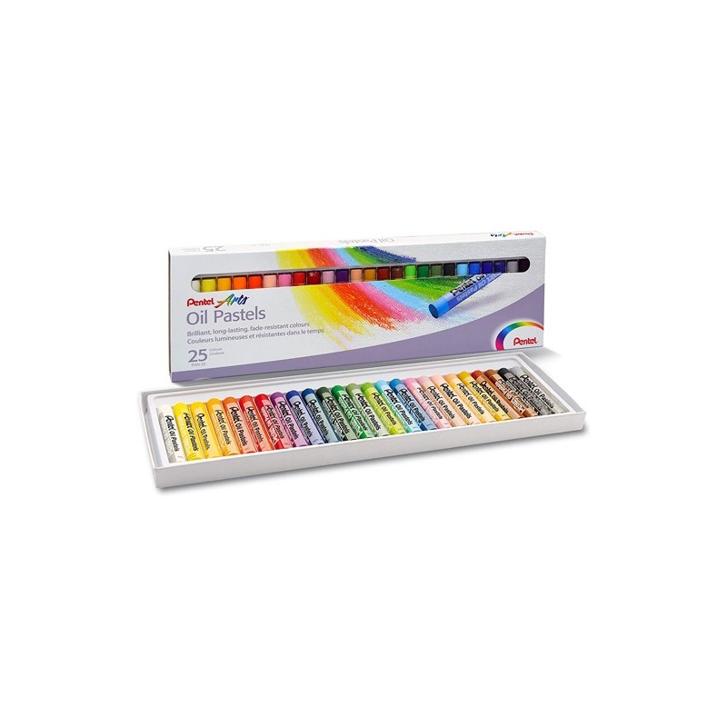 Material Bellas Artes - Pintura - Pasteles al óleo Pentel Set de 25 | totenart.com