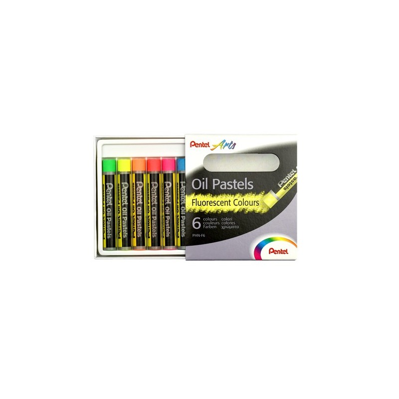 Material Bellas Artes - Pintura - Pasteles al óleo Pentel Set de 6 (colores fluorescentes) | totenart.com