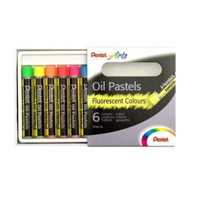 Material Bellas Artes - Pintura - Pasteles al óleo Pentel Set de 6 (colores fluorescentes) | totenart.com