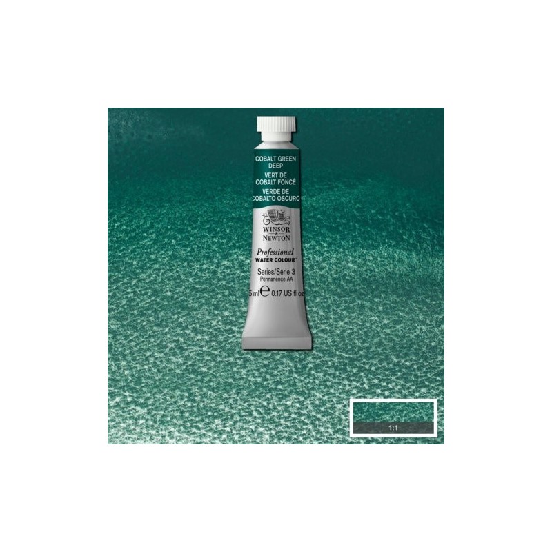 Material Bellas Artes - Pintura - Acuarela Artist Winsor & Newton color Verde de Cobalto Oscuro 5 ml, W N | totenart.com