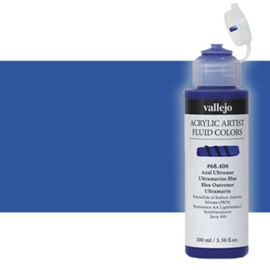 Material Bellas Artes - Pintura - Acrílico Fluido Vallejo 406, azul ultramar, 100 ml. * | totenart.com