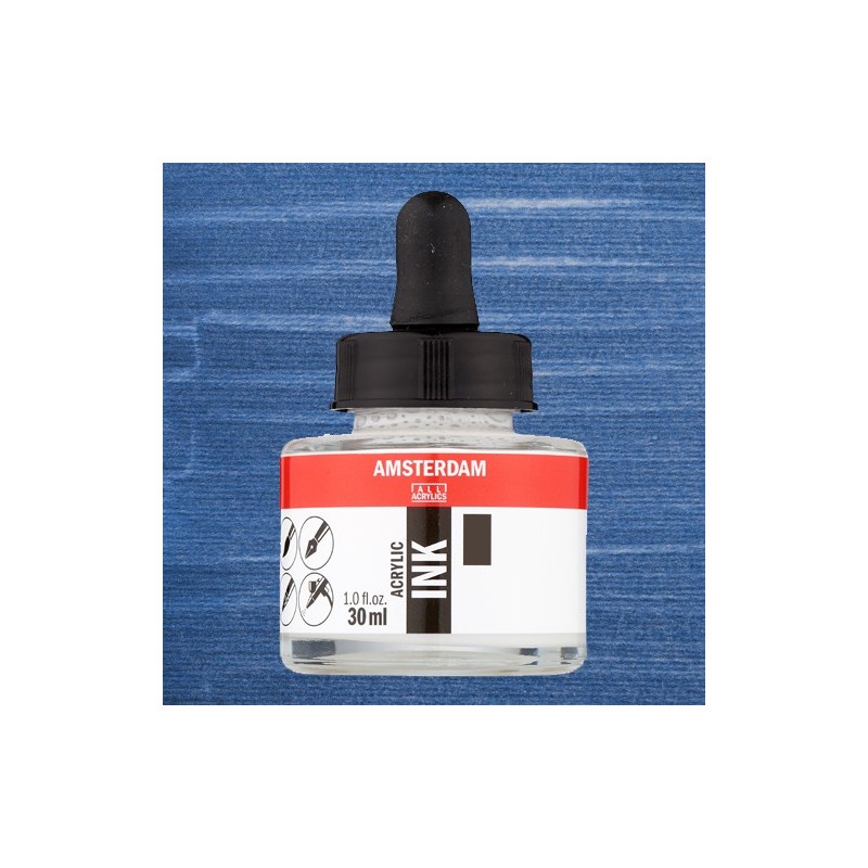 Material Bellas Artes – Pintura - Tinta Acrílica Azul Perla 820 Amsterdam (30 ml.) | totenart.com