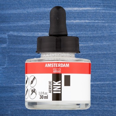 Material Bellas Artes – Pintura - Tinta Acrílica Azul Perla 820 Amsterdam (30 ml.) | totenart.com