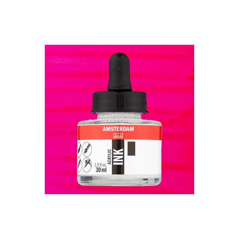 Material Bellas Artes - Pintura - Tinta Acrílica Rosa Reflex 384 Amsterdam (30 ml.) | totenart.com