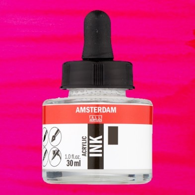 Material Bellas Artes - Pintura - Tinta Acrílica Rosa Reflex 384 Amsterdam (30 ml.) | totenart.com