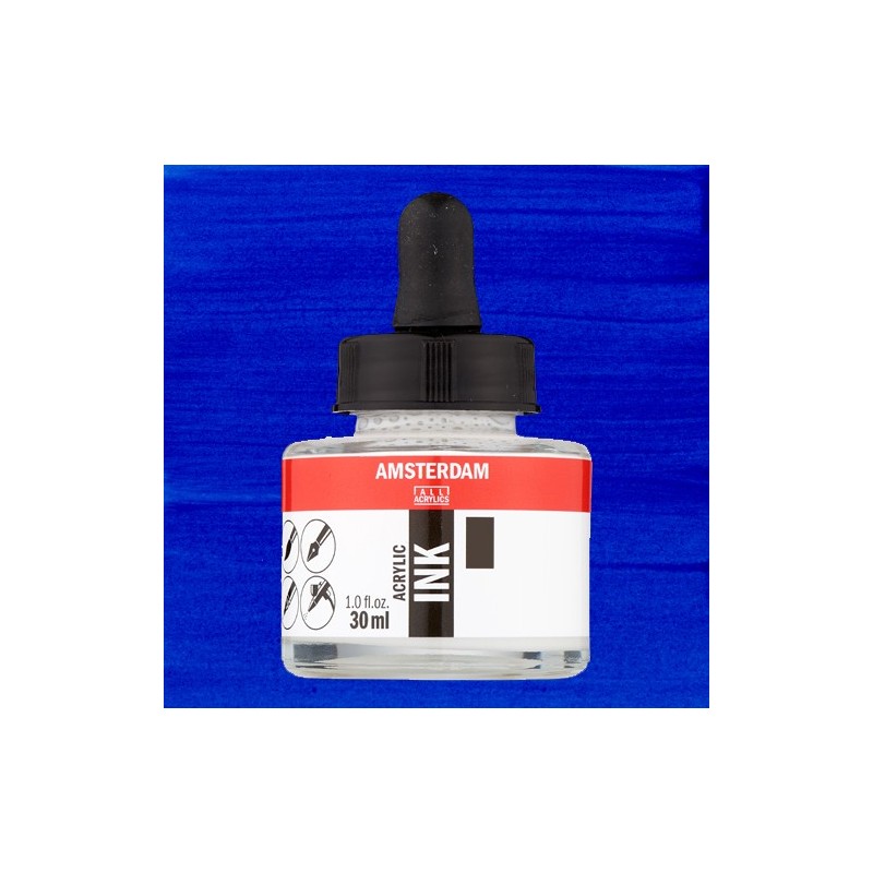 Material Bellas Artes - Pintura - Tinta Acrílica Azul Ultramar 504 Amsterdam (30 ml.) | totenart.com