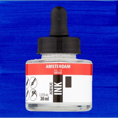 Material Bellas Artes - Pintura - Tinta Acrílica Azul Ultramar 504 Amsterdam (30 ml.) | totenart.com