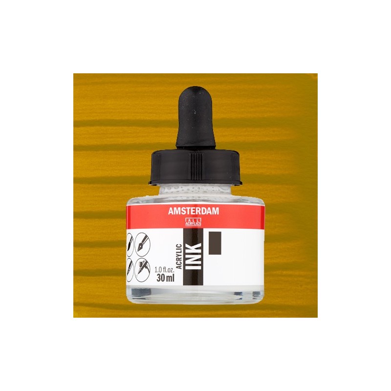 Material Bellas Artes - Pintura - Tinta Acrílica Ocre Amarillo 227 Amsterdam (30 ml.) | totenart.com