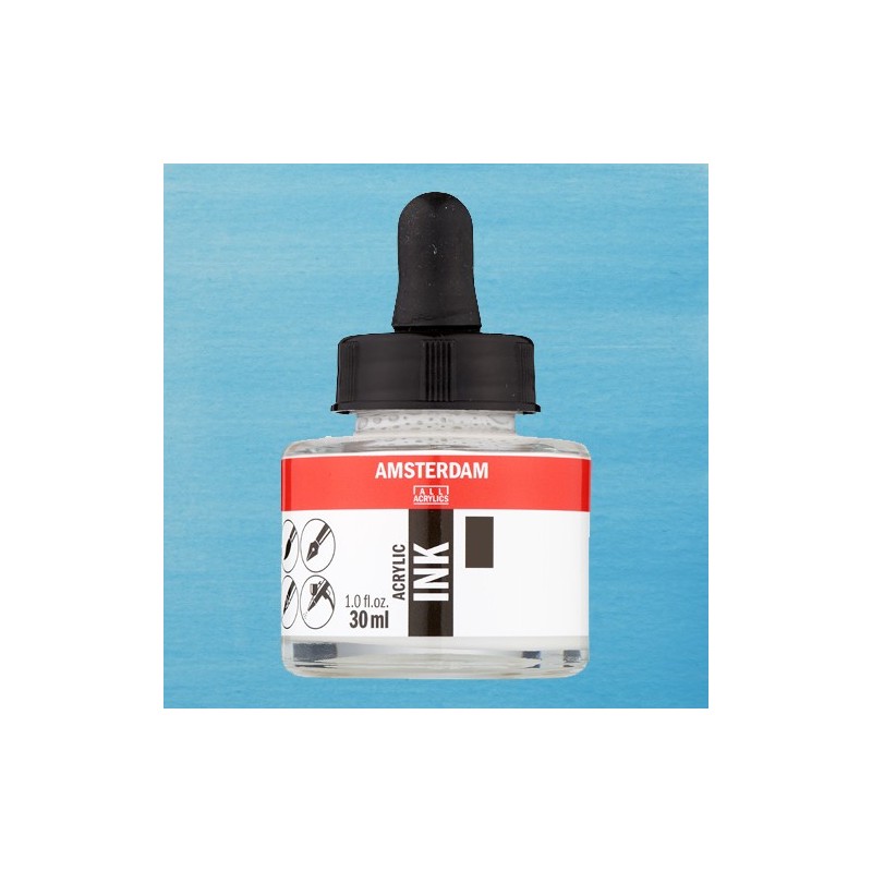 Material Bellas Artes - Pintura - Tinta Acrílica Azul Cielo Claro 551 Amsterdam (30 ml.) | totenart.com