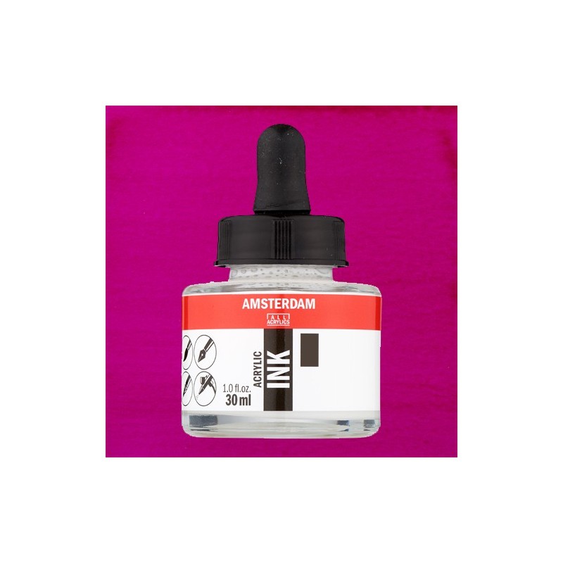 Material Bellas Artes - Pintura - Tinta Acrílica Violeta Rojo Claro Permanente 577 Amsterdam (30 ml.) | totenart.com