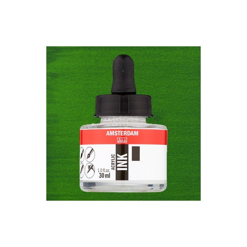 Material Bellas Artes - Pintura - Tinta Acrílica Verde Claro Permanente 618 Amsterdam (30 ml.) | totenart.com
