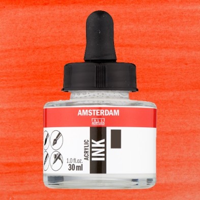 Material Bellas Artes - Pintura - Tinta Acrílica Naranja Reflex 257 Amsterdam (30 ml.) | totenart.com