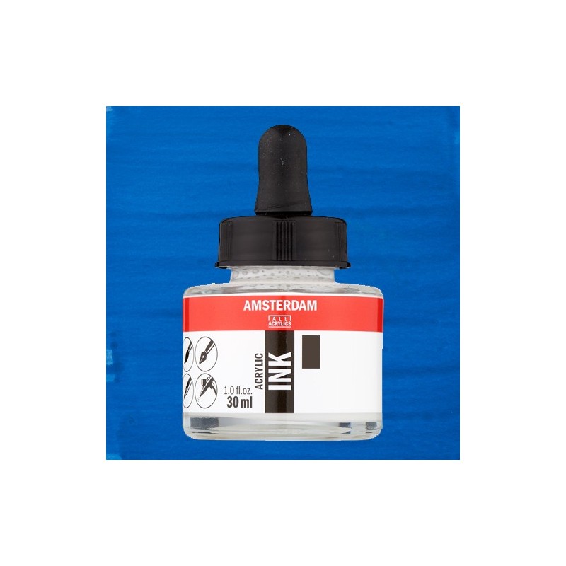 Material Bellas Artes - Pintura - Tinta Acrílica Azul Brillante 564 Amsterdam (30 ml.) | totenart.com
