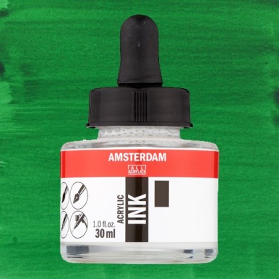 Material Bellas Artes - Pintura - Tinta Acrílica Verde Permanente Oscuro 619 Amsterdam (30 ml.) | totenart.com