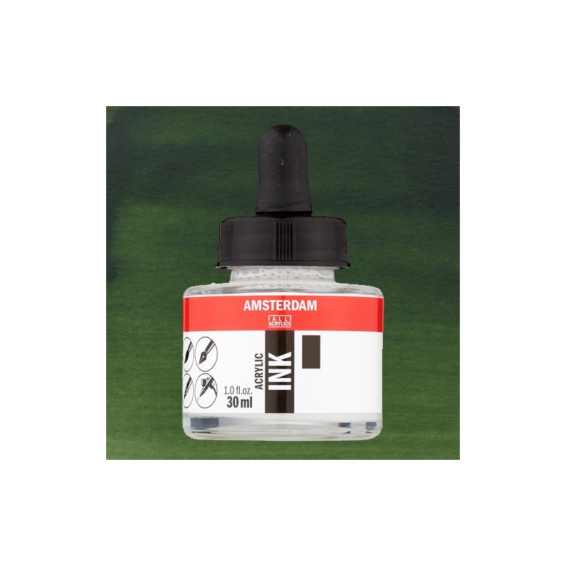 Material Bellas Artes - Pintura - Tinta Acrílica Verde Oliva Oscuro 622 Amsterdam (30 ml.) | totenart.com