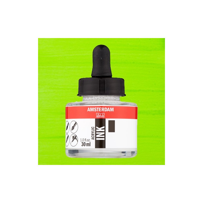 Material Bellas Artes - Pintura - Tinta Acrílica Verde Reflex 672 Amsterdam (30 ml.) | totenart.com