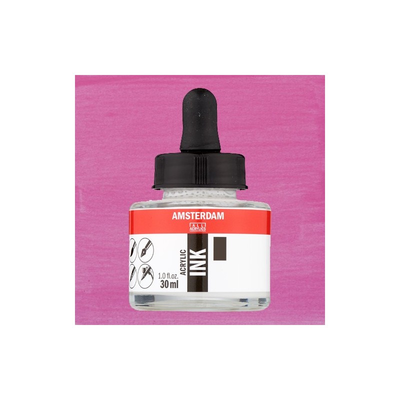 Material Bellas Artes - Pintura - Tinta Acrílica Rosa Quinacridona Claro 385 Amsterdam (30 ml.) | totenart.com