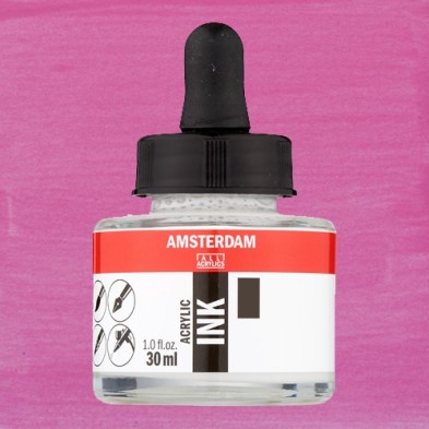 Material Bellas Artes - Pintura - Tinta Acrílica Rosa Quinacridona Claro 385 Amsterdam (30 ml.) | totenart.com