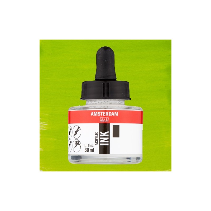 Material Bellas Artes - Pintura - Tinta Acrílica Verde Amarillento 617 Amsterdam (30 ml.) | totenart.com