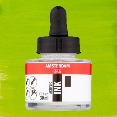 Material Bellas Artes - Pintura - Tinta Acrílica Verde Amarillento 617 Amsterdam (30 ml.) | totenart.com
