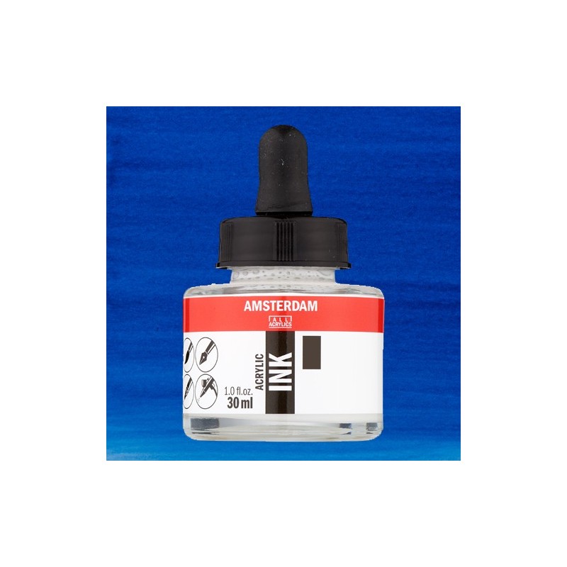 Material Bellas Artes - Pintura - Tinta Acrílica Cyan Primario 572 Amsterdam (30 ml.) | totenart.com