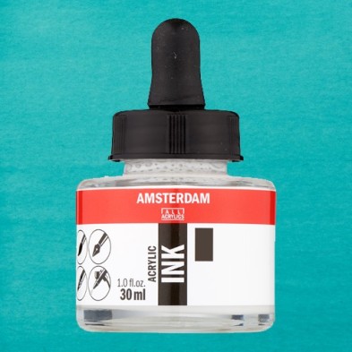 Material Bellas Artes - Pintura - Tinta Acrílica Verde Turquesa 661 Amsterdam (30 ml.) | totenart.com