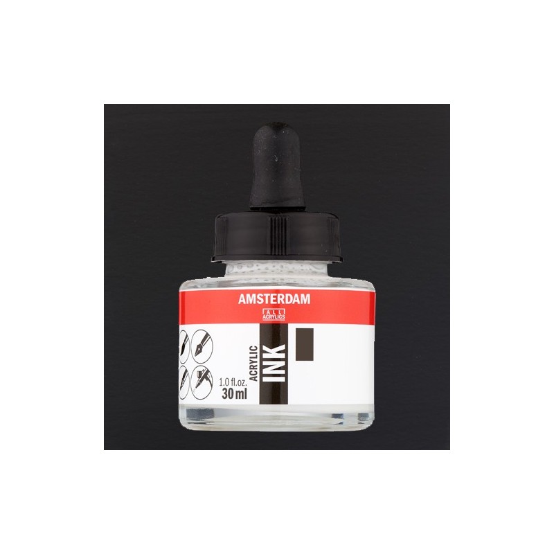 Material Bellas Artes - Pintura - Tinta Acrílica Negro Óxido 735 Amsterdam (30 ml.) | totenart.com