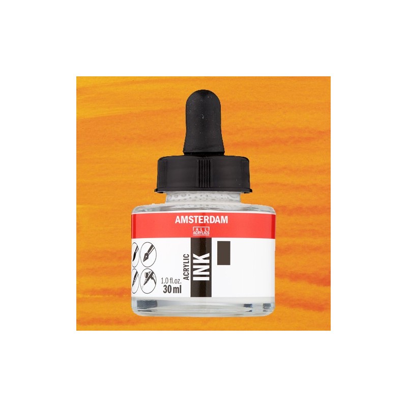 Material Bellas Artes - Pintura - Tinta Acrílica Naranja Azo 276 Amsterdam (30 ml.) | totenart.com