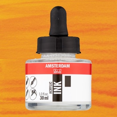 Material Bellas Artes - Pintura - Tinta Acrílica Naranja Azo 276 Amsterdam (30 ml.) | totenart.com