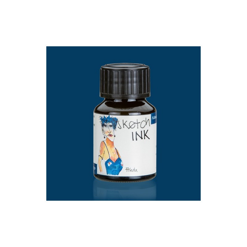 Material Bellas Artes – Pintura - Sketch Ink Tinta Pigmentada Rohrer and Klingner Frieda (Azul Mar) 50 ml | totenart.com