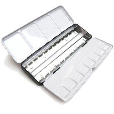 Material Bellas Artes - Pintura - Caja acuarelas vacía metal 24 1/2 godets WN | totenart.com