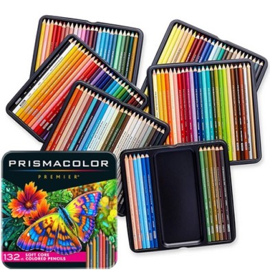 Material Bellas Artes – pintura-y-dibujo - Prismacolor Premier caja metal 132 lápices de colores | totenart.com