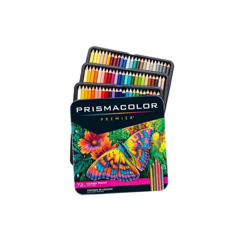 Material Bellas Artes – pintura-y-dibujo - Prismacolor Premier caja metal 72 lápices de colores | totenart.com