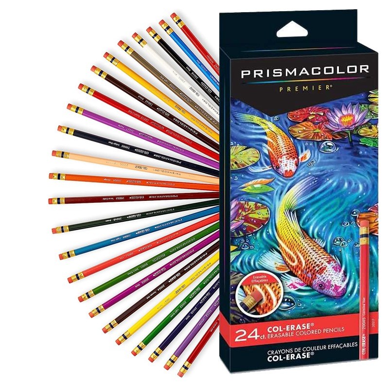 Material Bellas Artes – pintura-y-dibujo - Prismacolor Col-Erase caja 24 lápices de colores | totenart.com