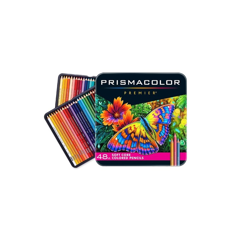 Material Bellas Artes – pintura-y-dibujo - Prismacolor Premier caja metal 48 lápices de colores | totenart.com