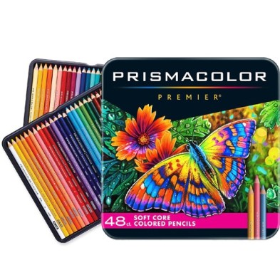 Material Bellas Artes – pintura-y-dibujo - Prismacolor Premier caja metal 48 lápices de colores | totenart.com
