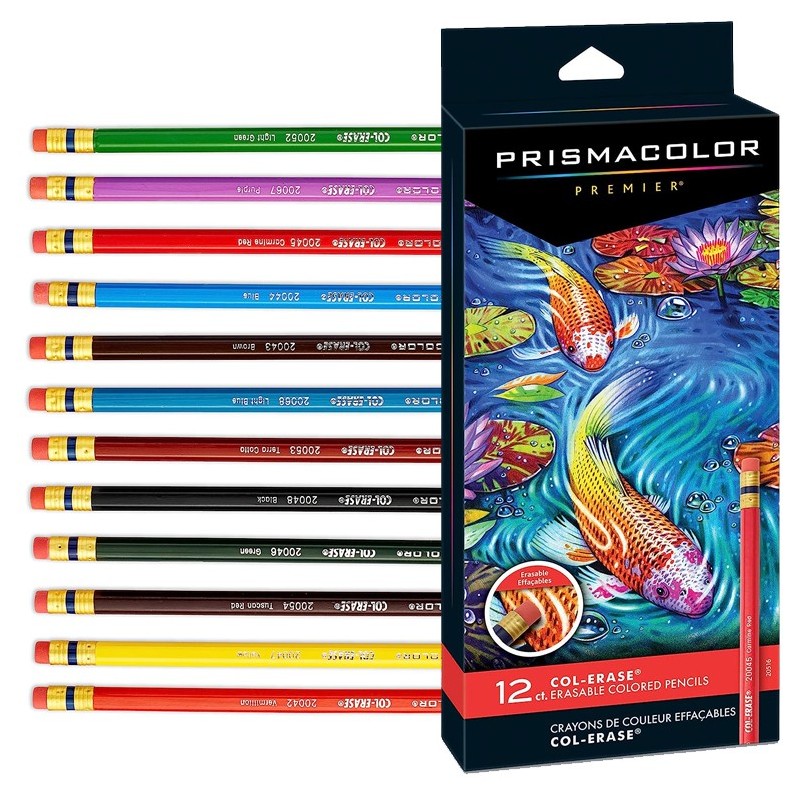 Material Bellas Artes – pintura-y-dibujo - Prismacolor Col-Erase caja 12 lápices de colores | totenart.com
