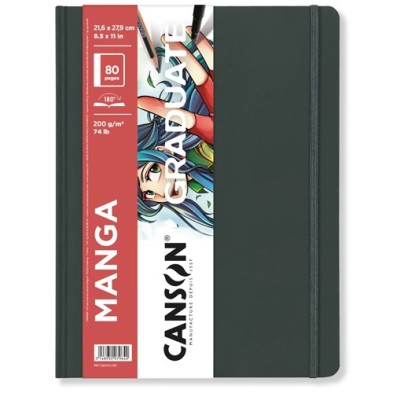 Material Bellas Artes – pintura-y-dibujo - Bloc Canson Graduate Manga, 80h., 200 gr., 21,6x27,9 cm | totenart.com