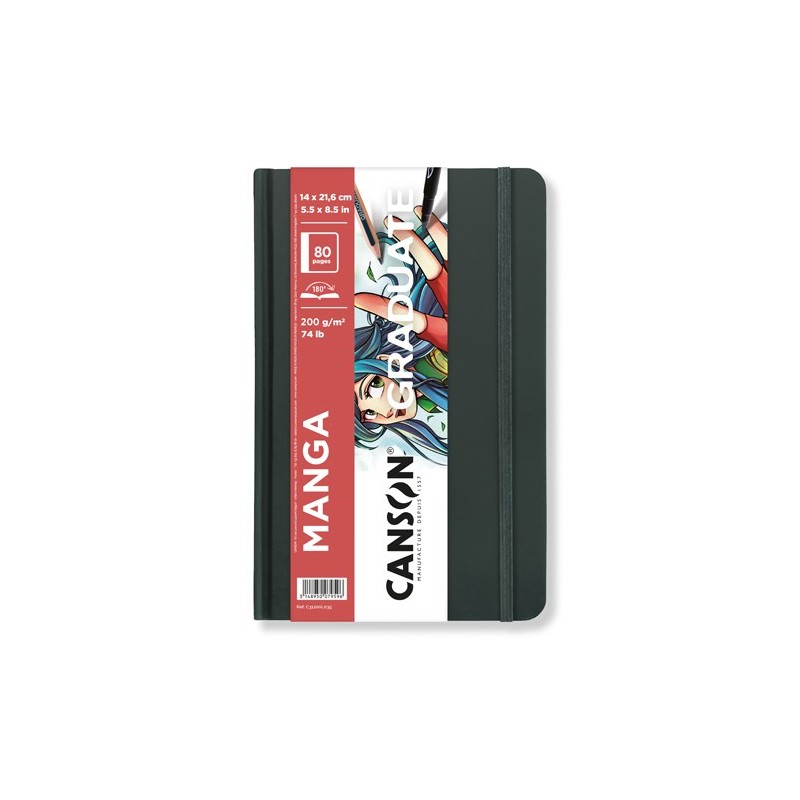 Material Bellas Artes – pintura-y-dibujo - Bloc Canson Graduate Manga, 80h., 200 gr., 14x21,6 cm | totenart.com