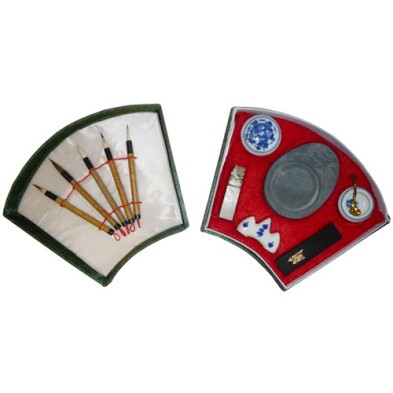 Estuche escritura china 11 piezas.