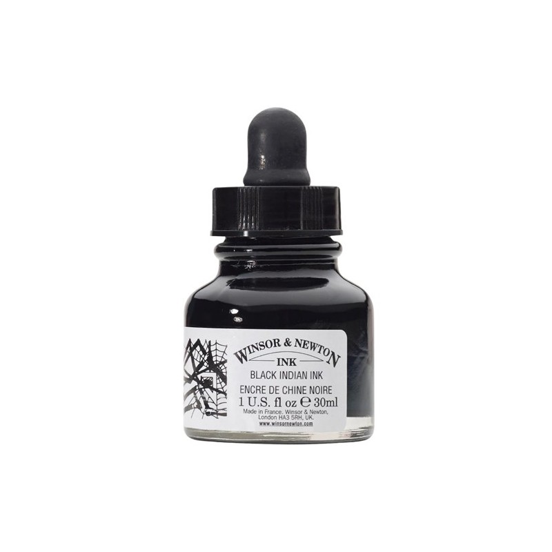 Tienda Online Manualidades-Tinta Dibujo (China) Negro Winsor Newton, 30 ml.