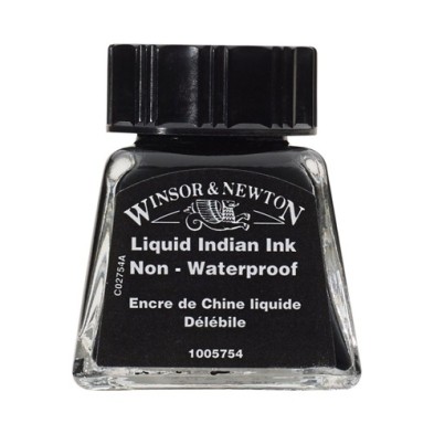 Tienda Online Manualidades-Tinta Dibujo (China) Negro Winsor Newton, 30 ml.