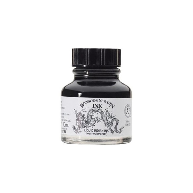Tienda Online Manualidades-Tinta Dibujo (China) Negro Winsor Newton, 30 ml.