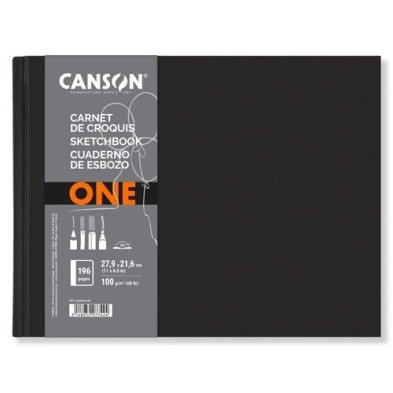 Material Bellas Artes – pintura-y-dibujo - Bloc Canson ONE cuaderno de esbozo (Tapa Dura), 196h., 100 gr., 29,7x21,6 cm | totena