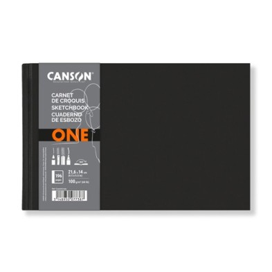 Material Bellas Artes – pintura-y-dibujo - Bloc Canson ONE cuaderno de esbozo (Tapa Dura), 196h., 100 gr., 21,6x14 cm | totenart