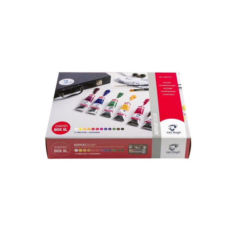 Material Bellas Artes - Pintura - Caja de madera con 10 colores acrílicos Van Gogh (40 ml) | totenart.com